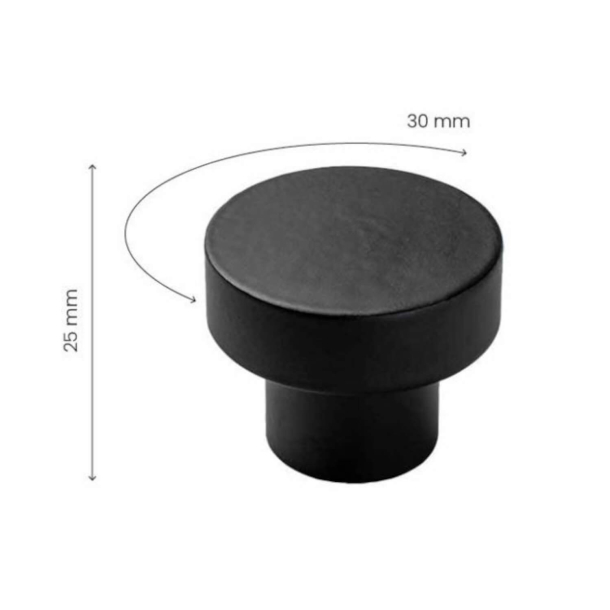 Uchwyt meblowy - Matowa czerń - MOOD - 30 x 25 mm