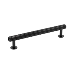 M�belgriff - Schwarz geb�rstet - Modell Rille - 190 mm