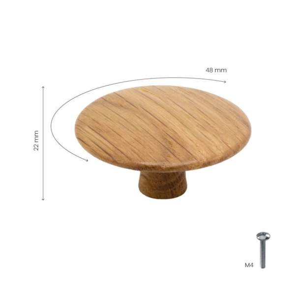 M�belknopf - Eiche - Modell Split - 48 mm