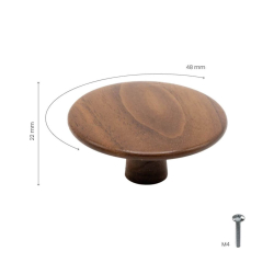 M�belknopf - Nussbaum - Modell Split - 48 mm