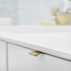 M�belgriff - Geb�rstetes Messing - EDGE STRAIGHT - 40 mm