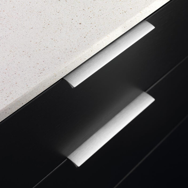 M�belgriff - Geb�rsteter Stahl - EDGE STRAIGHT - 200 mm