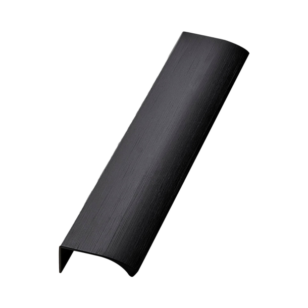 Furnipart M�belgriff - Mattschwarz geb�rstet - Modell EDGE STRAIGHT - 200 mm