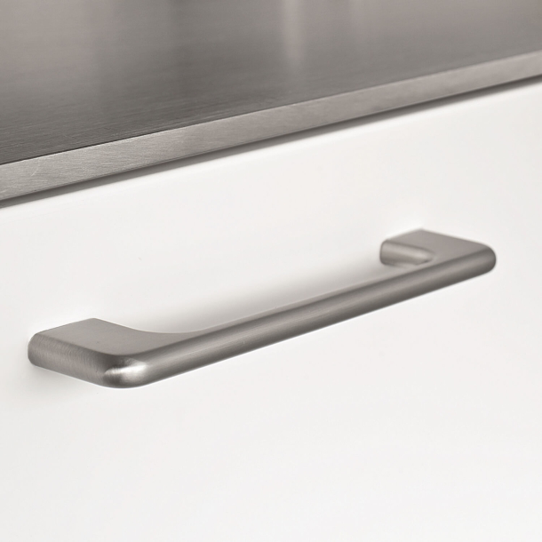 Furnipart M�belgriff - Geb�rsteter Edelstahl - Modell Doppia 168 mm
