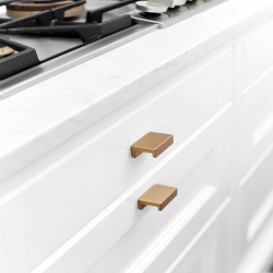 Furnipart M�belknopf - Geb�rstetes Messing - Modell Station