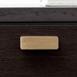 Furnipart M�belknopf - Geb�rstetes Messing - Modell Elan Knob