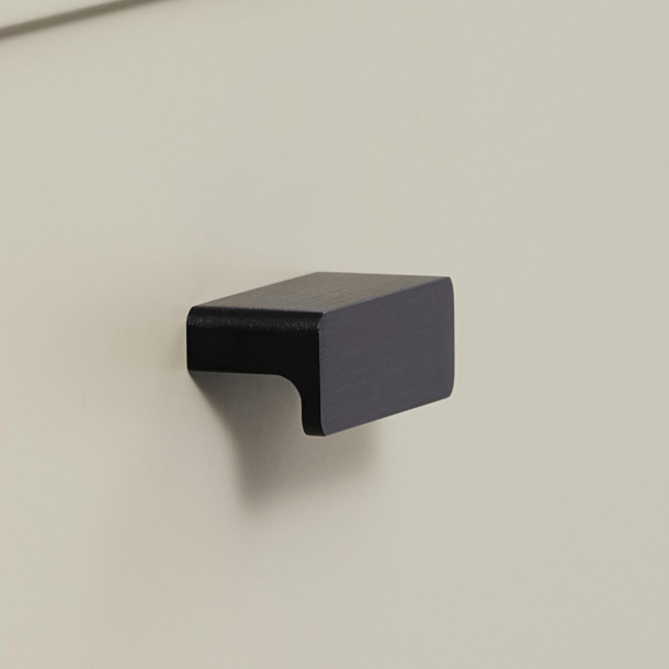 Furnipart M�belknop - B�rstet mat sort - Model Elan Knob