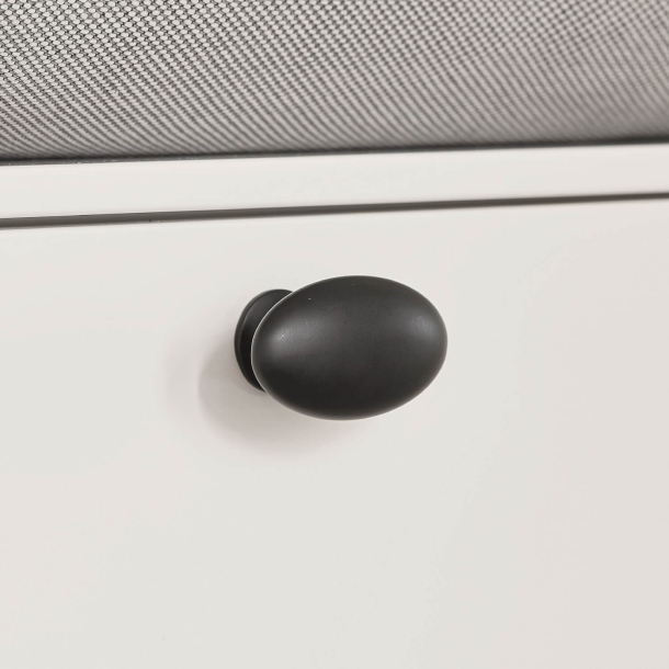 Gałka meblowa - Furnipart - Matowa czerń - Model Oval SImple