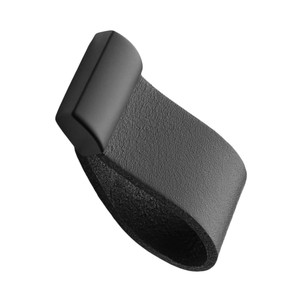 Gałka meblowa - Furnipart - Czarna sk�ra / Czarne wykończenie - Model Strap