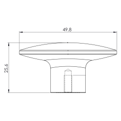 Furnipart M�belknopf - Geb�rsteter Edelstahl - Modell Dome