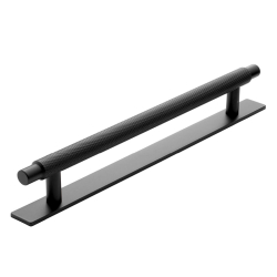 Furnipart Uchwyt do mebli  - Matowa czerń - Model MANOR / Płyta tylna - cc192 mm