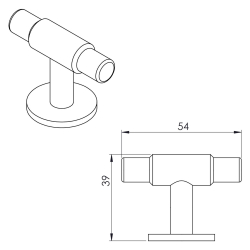 Furnipart T-Bar M�belgriff - Antikes Messing - Modell MANOR 30 x 54 mm