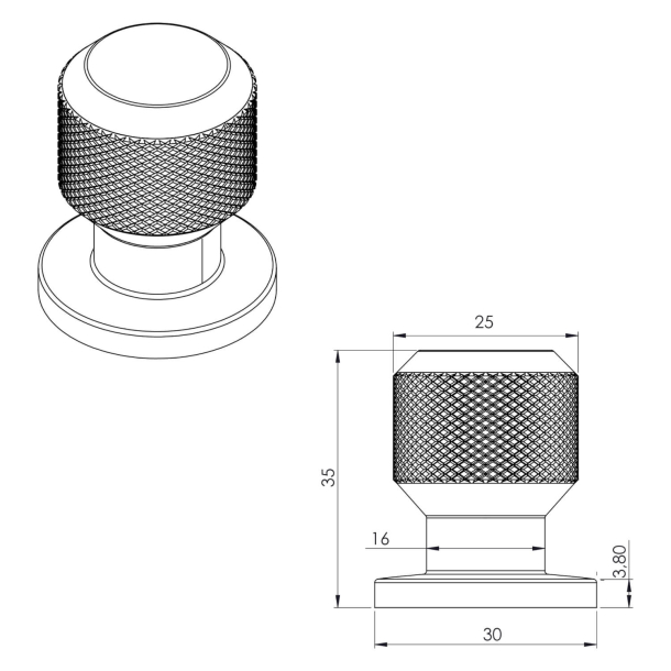 Furnipart Sk�pknopp - Antik m�ssing - Model MANOR - 30 x 35 mm
