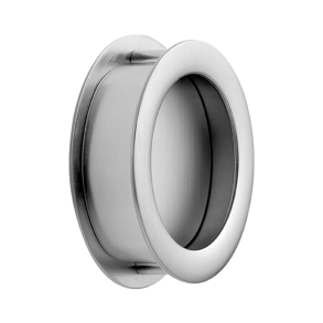 Furnipart Skjutd�rrshandtag - Borstat st�l - Modell Tub Round
