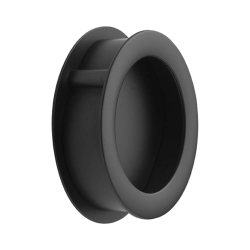 Furnipart Schiebet�rmuschel - Matt schwarz - Modell Tub Round