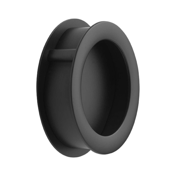 Furnipart Schiebet�rmuschel - Matt schwarz - Modell Tub Round