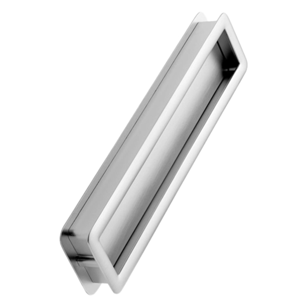 Furnipart Skjutd�rrshandtag - Borstat st�l - Modell Tub Straight