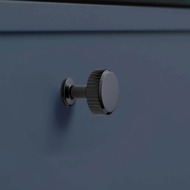 Furnipart M�belknop - Sort nikkel - Model Villa Round