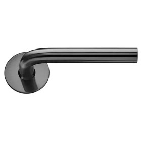 Randi dørgreb 101124AB L-form 16mm mas. roset CC30, sort PVD