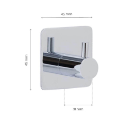 Halterung Design - Badezimmerhaken - Chrom - Modell Basis 220