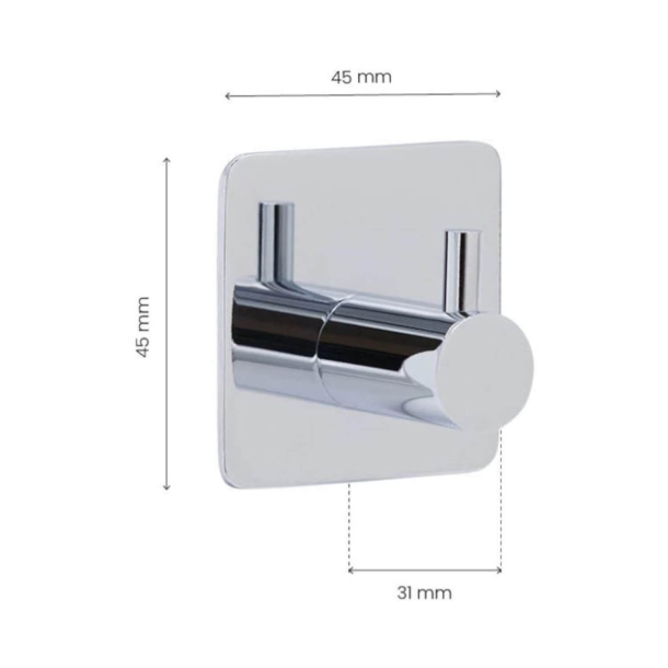 Halterung Design - Badezimmerhaken - Chrom - Modell Basis 220