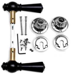 Drrhandtag - Tr - Inomhus - Nickel och svart tr (205214-A)