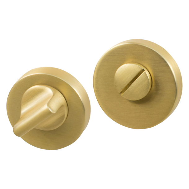 Blokada prywatności do WC - Mosiądz szczotkowany - Beslag Design - HELIX - 8x8 mm