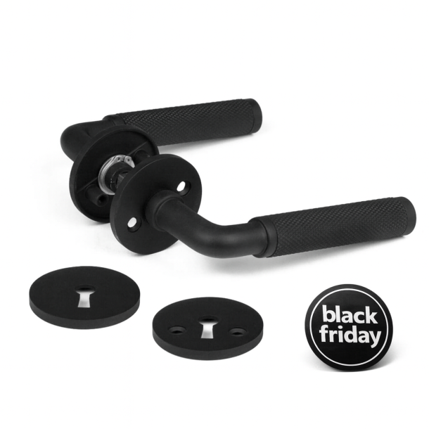 HABO d�rrhandtag Lexington inkl. nyckelskyltar - Svart