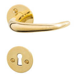 Drhndtag - Klassisk Coup drgreb -Messing roset og ngleskilt - Nye dre