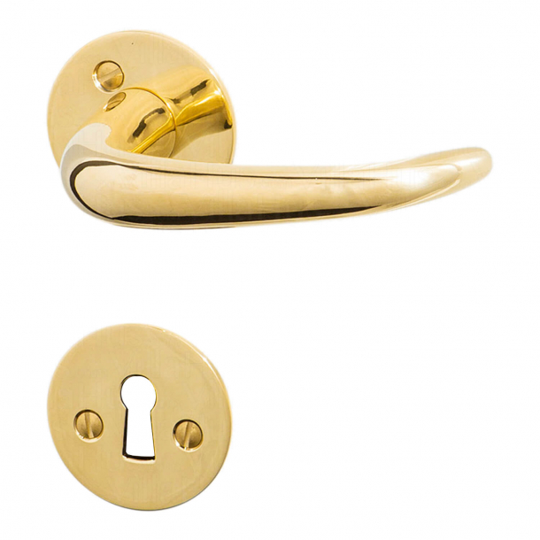 Drhndtag - Klassisk Coup drgreb -Messing roset og ngleskilt - Nye dre