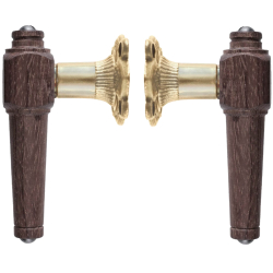 Holztrgriffe - Ruchereiche und verziertes Messing - Modell SVANEMLLEN - Neue Tren