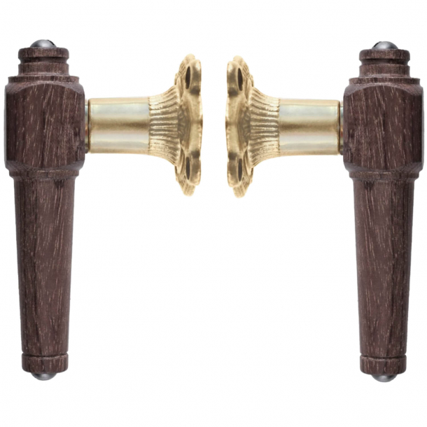 Holztrgriffe - Ruchereiche und verziertes Messing - Modell SVANEMLLEN - Neue Tren