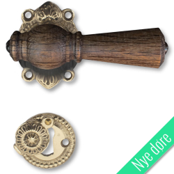 Drrhandtag - Tr - Inomhus - Rkt ek / Antik mssing (nya drrar)