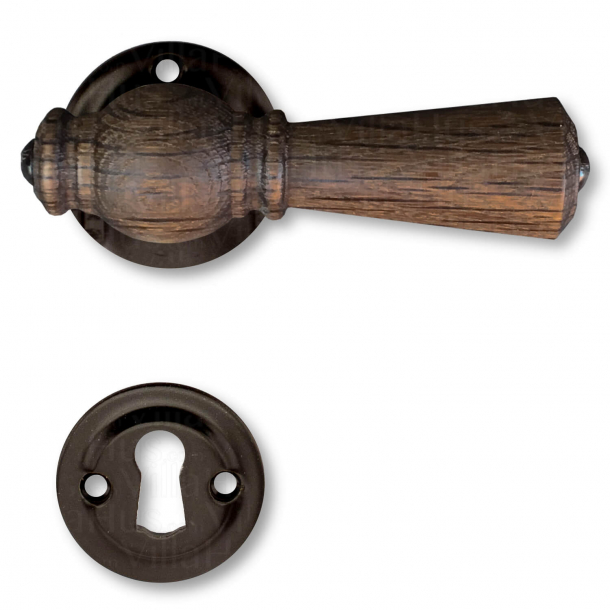 Door handle, Interior, Smoked Oak / Black