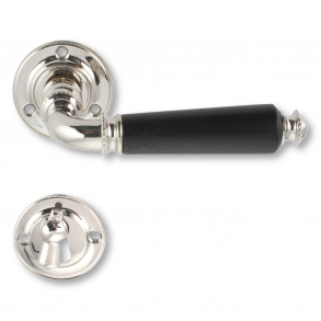 Door handle interior - HUMLEBK - Nickel polished with flap escutcheon