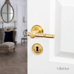 Drrhandtag - Mssing - Trhuvud - Rost och nyckelskylt - Modell 1190 - Utan frg