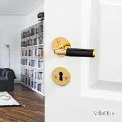 FUNKIS door handle interior - Brass and black Bakelite - Model 383