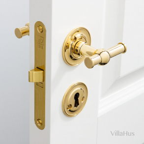 Trgriffe - Innenbereich - Messing ohne Lack - Verzierte Rosetten - Modell RUNGSTED