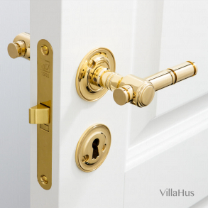 Drrhandtag - Mssing - Trhuvud - Rost och nyckelskylt - Modell 1190 - Utan frg