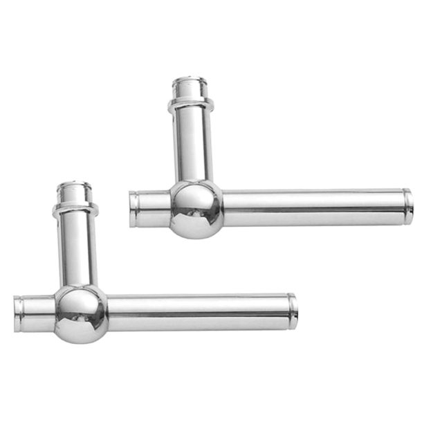 Door handle without rosettes - Nickel-plated brass - SKODSBORG - ø14 mm 