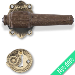 Holztrgriffe - Ruchereiche und verziertes Messing - Modell SVANEMLLEN - Neue Tren