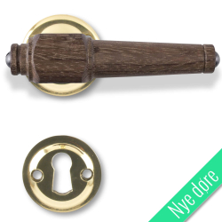 Drrhandtag - Tr - Rkt ek och slt mssing - Modell SVANEMLLEN - Nya drrar