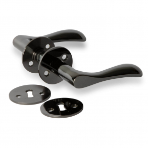 Drgreb med Ngleskilte - Poleret sort nikkel - Model Earth