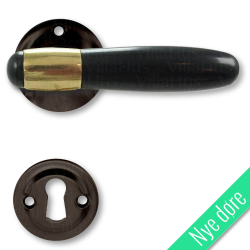 Drrhandtag - Inomhus - Mssing / Bakelit / Svart Mssing - Modell NYHAVN 