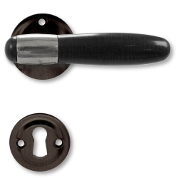 Door handle interior - Nickel Plated / Bakelite / Black Brass - Model NYHAVN