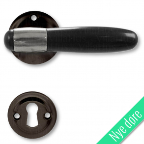 Drhndtag - Indendrs - Nikkel / Bakelit / Sort Messing - Model NYHAVN - Nye Dre