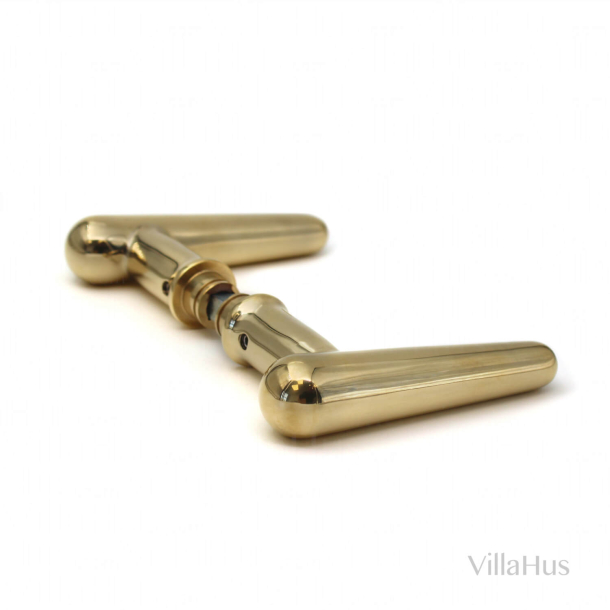 Door handles without rosettes - Brass without lacquer - Model TORPEDO Small