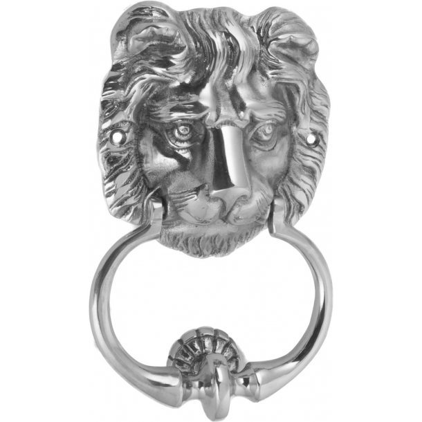 Door knocker, Lion's Head, Chrome, 200mm (202787)