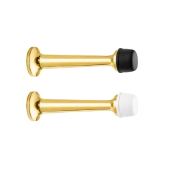 D�rstopper 1147 - Messing uden lak - Hvid + sort tip - 78 mm