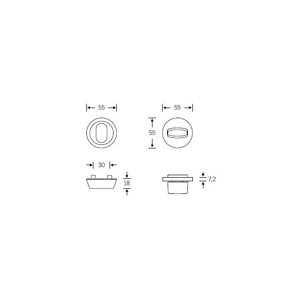 FSB cylinderring &amp; vridning - Borstat aluminium